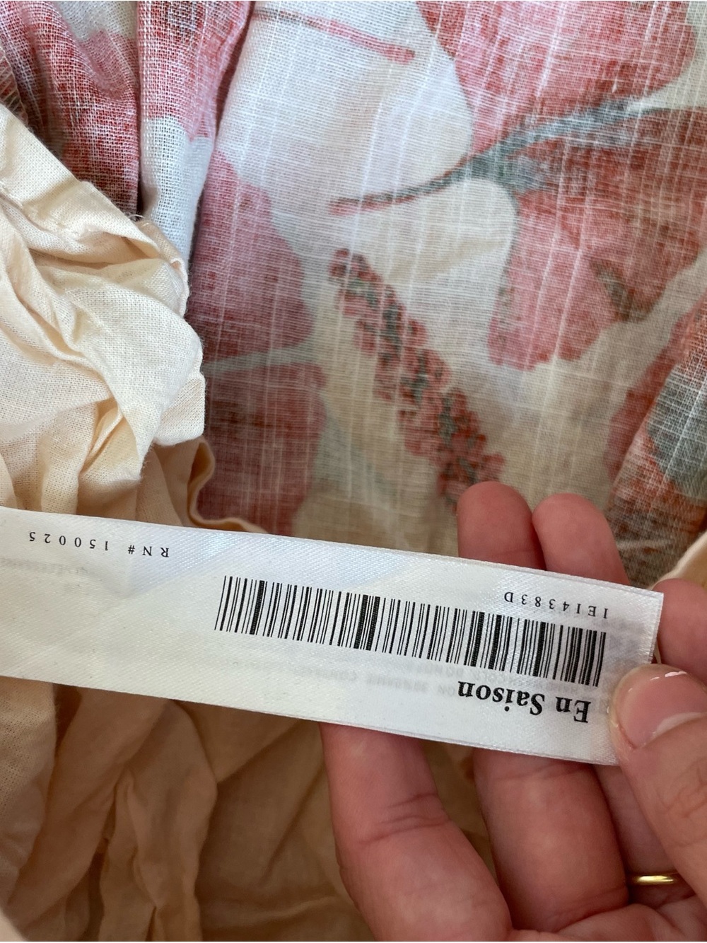En Saison Joise Gingko Leaf Print Tiered Midi Sundress Vacation Tropical Women S - Picture 5 of 6